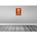 [LA-119162-H] Holzschild 40x30 cm Keep Calm and Love Bild 2