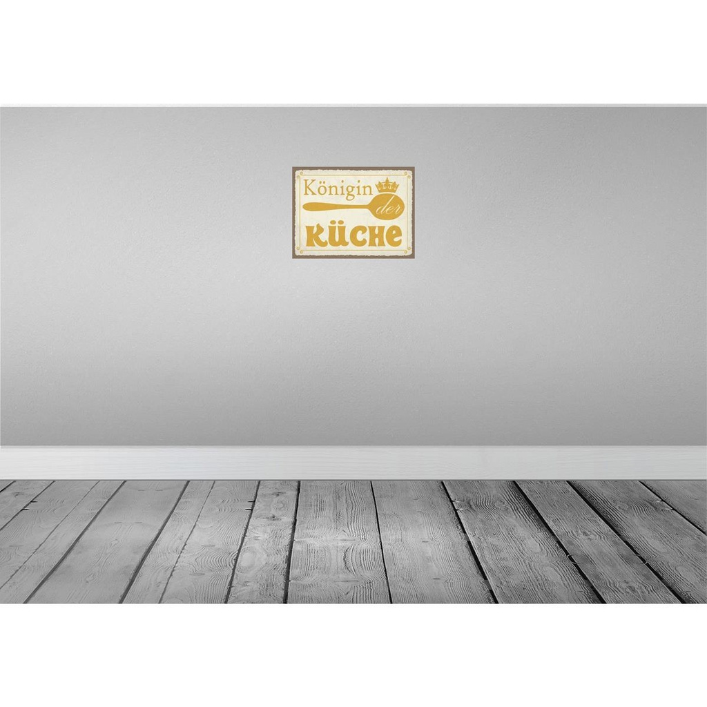 [LA-119174] Blechschild 30x40 cm Königin der Küche Krone Kochen Essen Bild 2