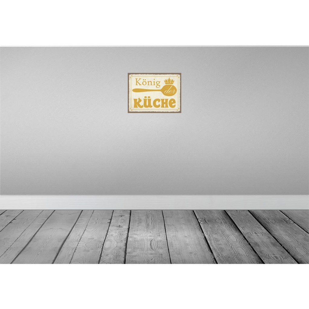 [LA-119175-H] Holzschild 30x40 cm König der Küche Krone Geschenk Bild 2