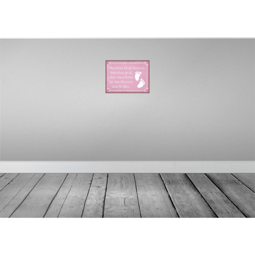 [LA-119203-H] Holzschild 30x40 cm manches fängt klein an Dekoration Bild 2