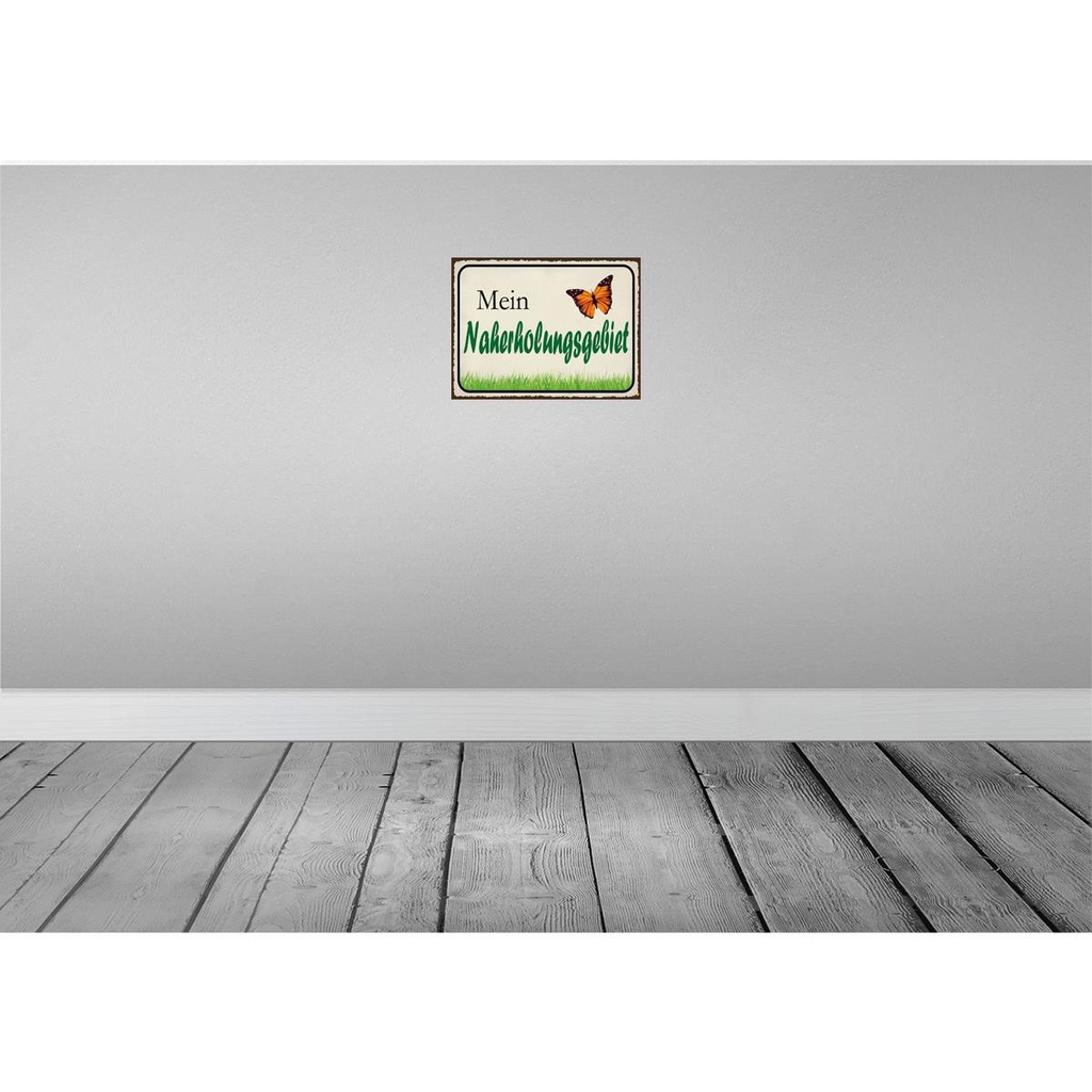 [LA-119248] Blechschild 30x40 cm mein Naherholungsgebiet Garten Geschenk Bild 2
