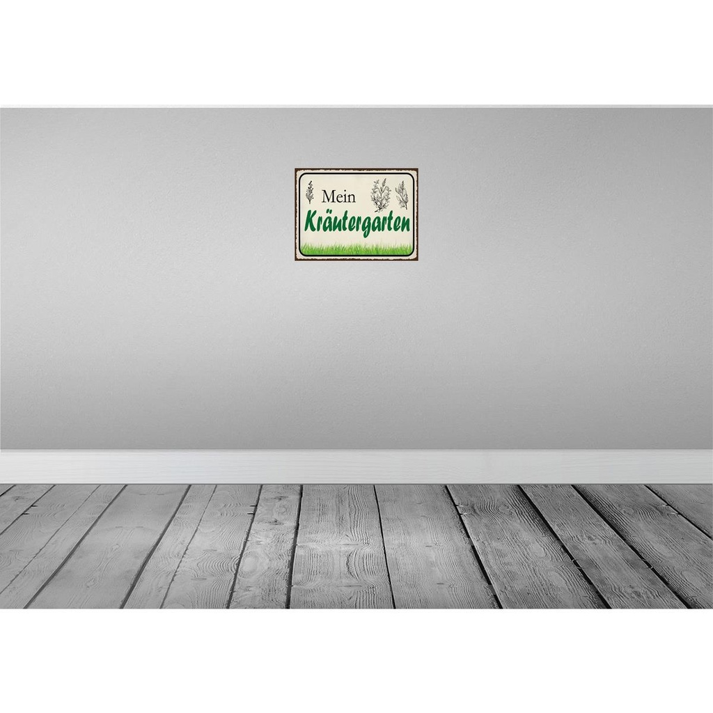 [LA-119249] Blechschild 30x40 cm mein Kräutergarten Garten Geschenk Bild 2