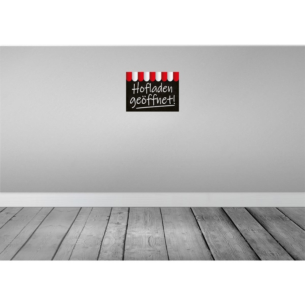 [LA-119254-H] Holzschild 30x40 cm Hofladen geöffnet Verkauf Marktstand Laden Bild 2