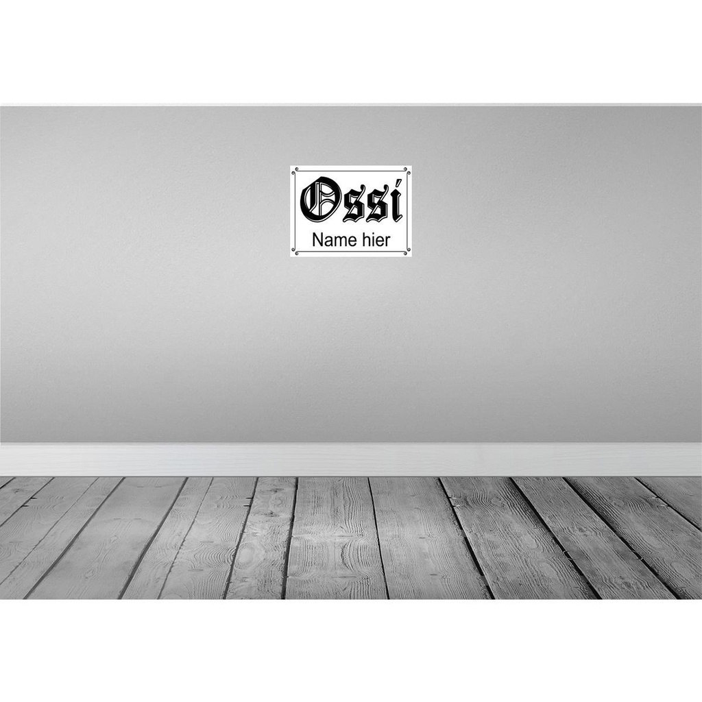 [LA-119266] Blechschild 30x40 cm Ossi Name hier DDR Dekoration Spruch Zitat Bild 2