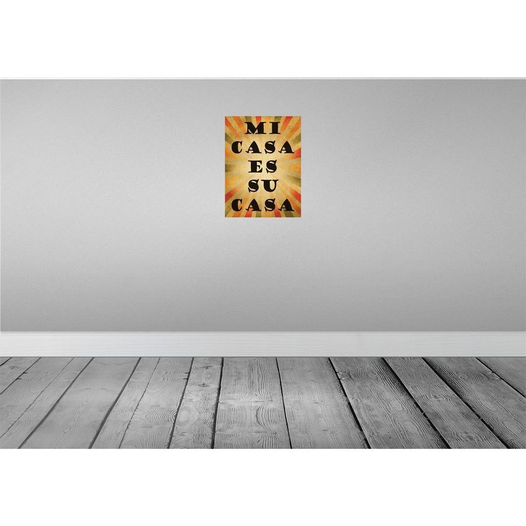 [LA-119289] Blechschild 40x30 cm mi cas es su casa mein Haus euer Spruch Zitat Bild 2