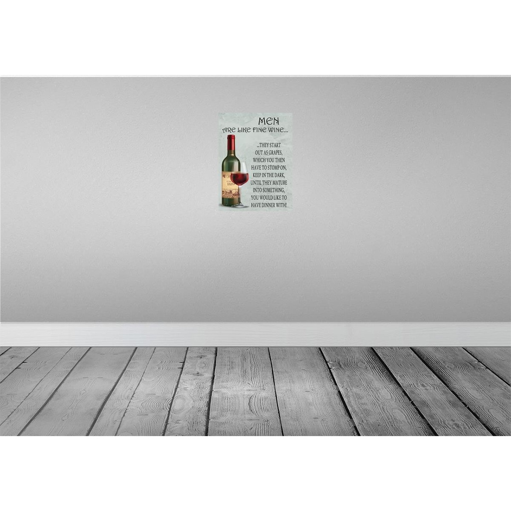 [LA-119292-H] Holzschild 40x30 cm Men are like fine wine Männer Frauen Bild 2