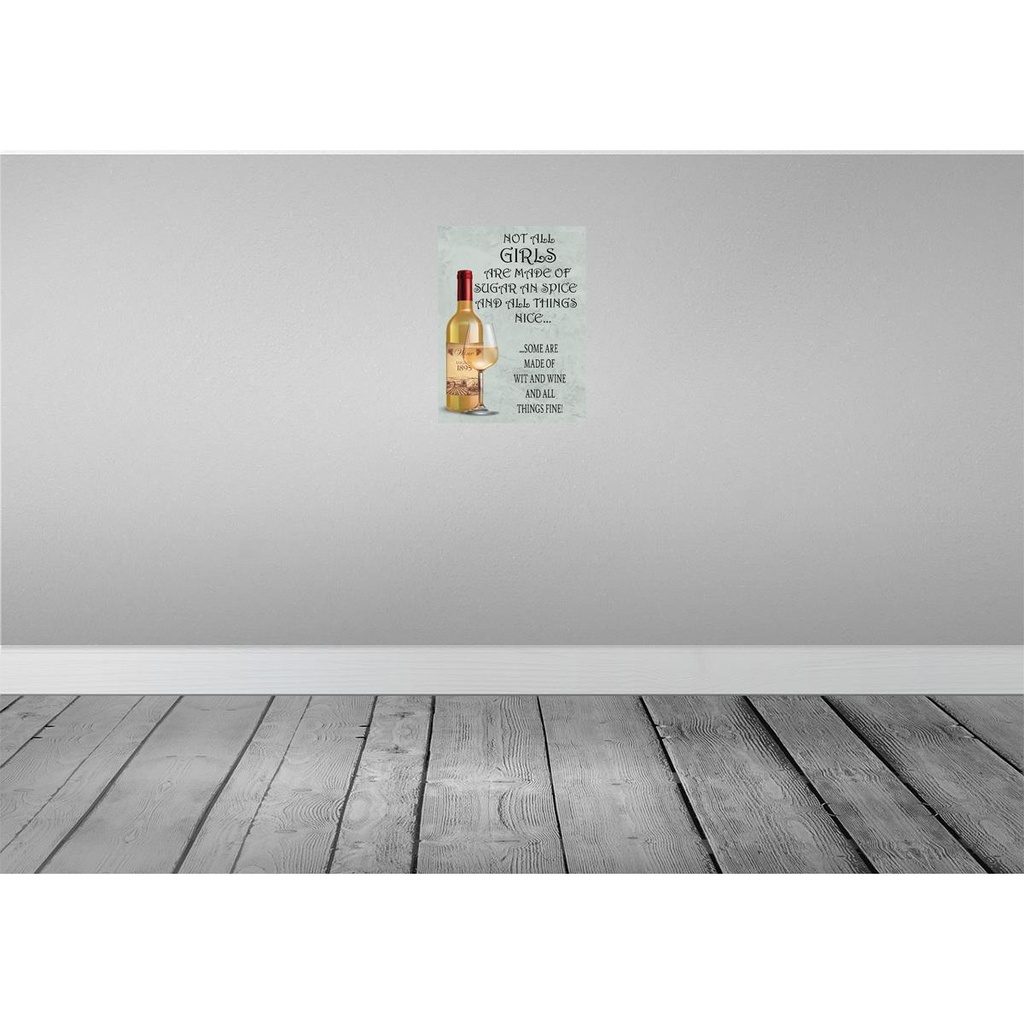 [LA-119293] Blechschild 40x30 cm not all girls made of sugar and Spruch Zitat Bild 2