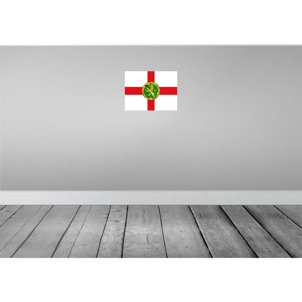 [LA-119347-H] Holzschild 30x40 cm Alderney Flagge Fahne Wappen Bild 2