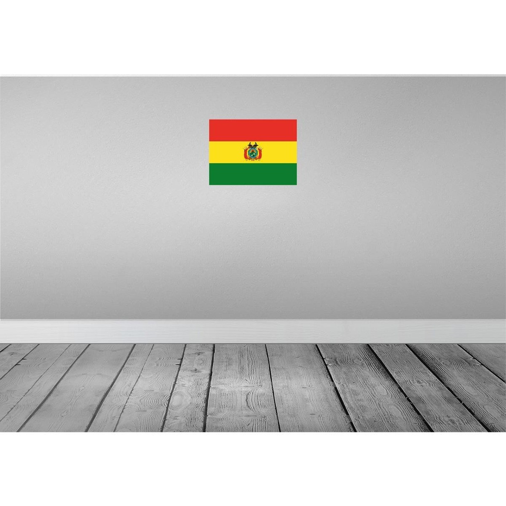[LA-119368] Blechschild 30x40 cm Boliviens Bolivia Flagge Fahne Wappen Bild 2