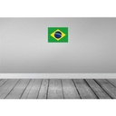 [LA-119371] Blechschild 30x40 cm Brasiliens Brazil Flagge Fahne Wappen Bild 2