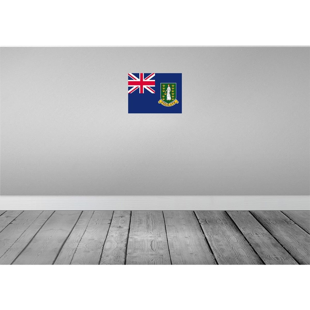 [LA-119372-H] Holzschild 30x40 cm Britischen Jungferninseln Flagge Fahne Wappen Bild 2