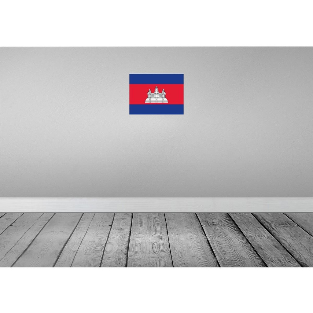 [LA-119377-H] Holzschild 30x40 cm Kambodschas Cambodia Flagge Fahne Wappen Bild 2