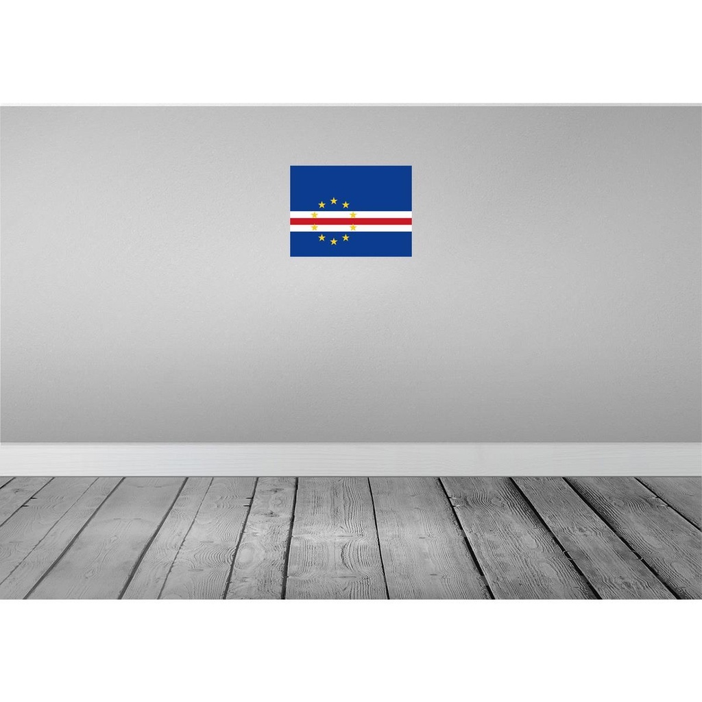 [LA-119380-H] Holzschild 30x40 cm Kap Verde Cape Flagge Fahne Wappen Bild 2