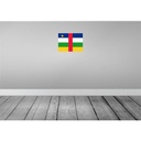 [LA-119382] Blechschild 30x40 cm Zentralafrikanischen Republik Flagge Fahne Wappen Bild 2