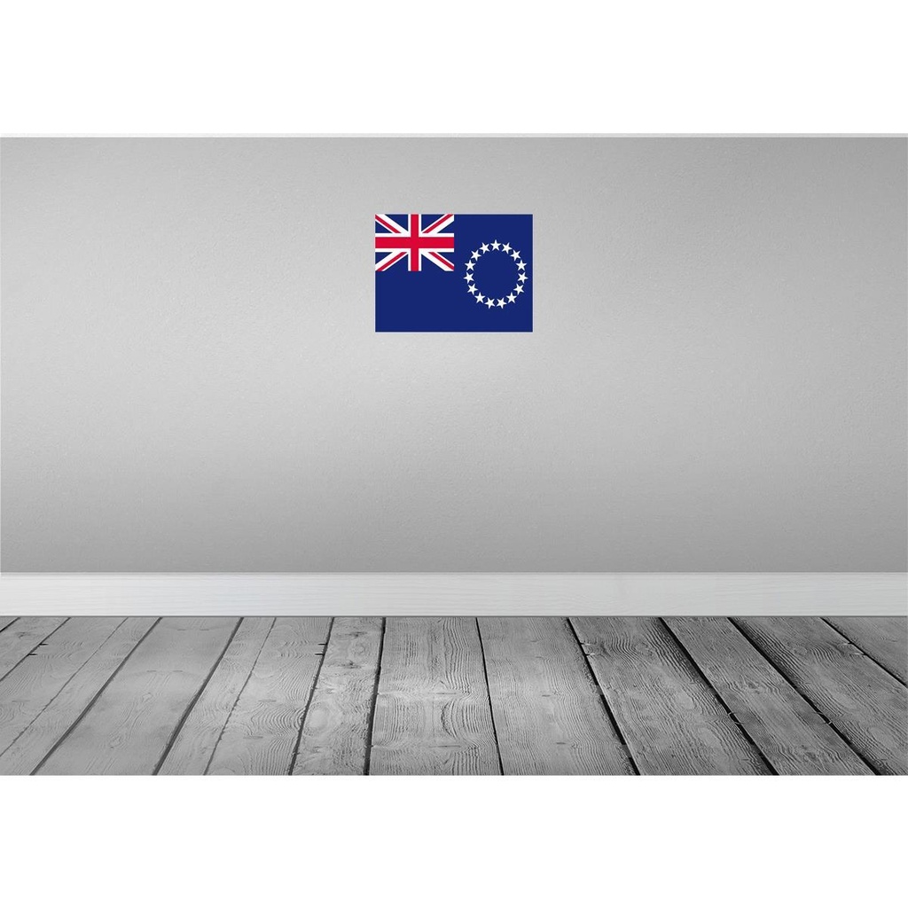 [LA-119391-H] Holzschild 30x40 cm Cookinseln Cook Islands Flagge Fahne Wappen Bild 2