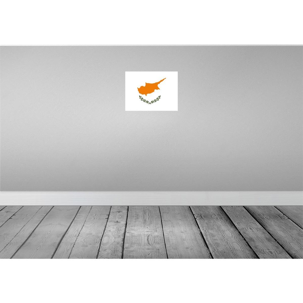 [LA-119395] Blechschild 30x40 cm Zypern Cyprus Flagge Fahne Wappen Bild 2