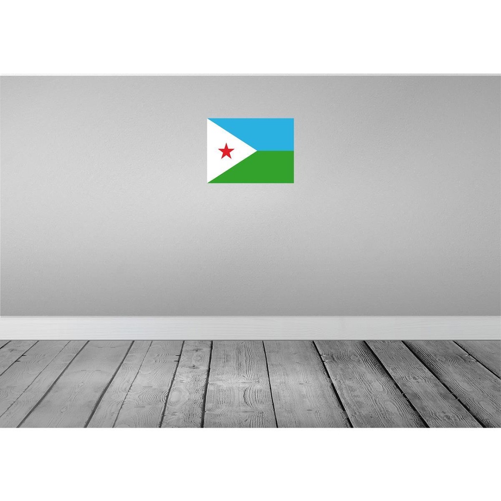 [LA-119399-H] Holzschild 30x40 cm Dschibutis Djibouti Flagge Fahne Wappen Bild 2