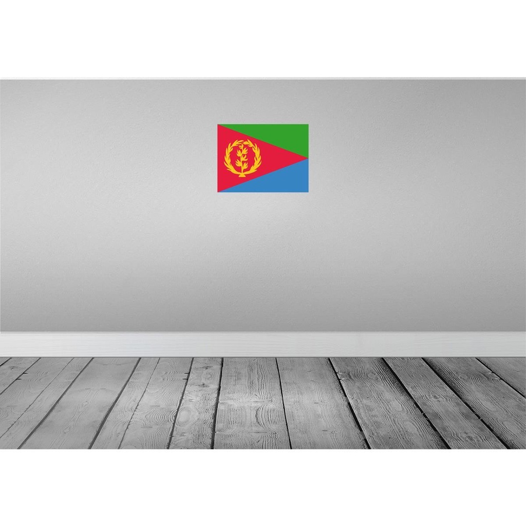 [LA-119408] Blechschild 30x40 cm Eritreas Eritrea Flagge Fahne Wappen Bild 2