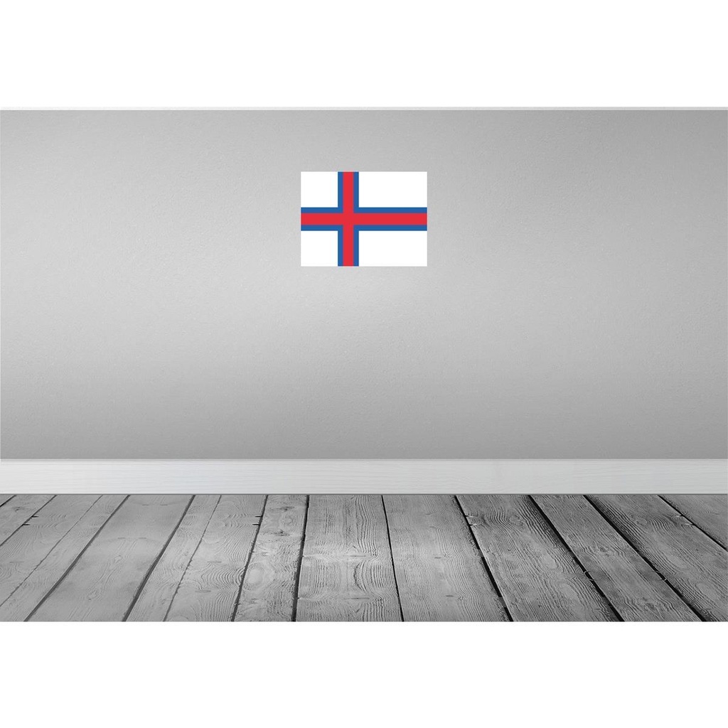 [LA-119412] Blechschild 30x40 cm Färöer the Faroe Islands Flagge Fahne Wappen Bild 2