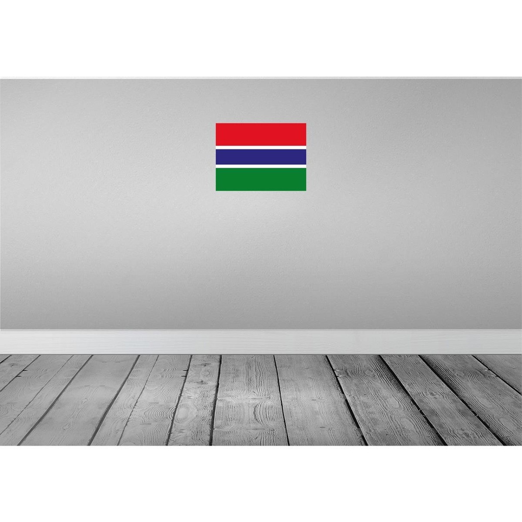 [LA-119418-H] Holzschild 30x40 cm Gambias the Gambia Flagge Fahne Wappen Bild 2