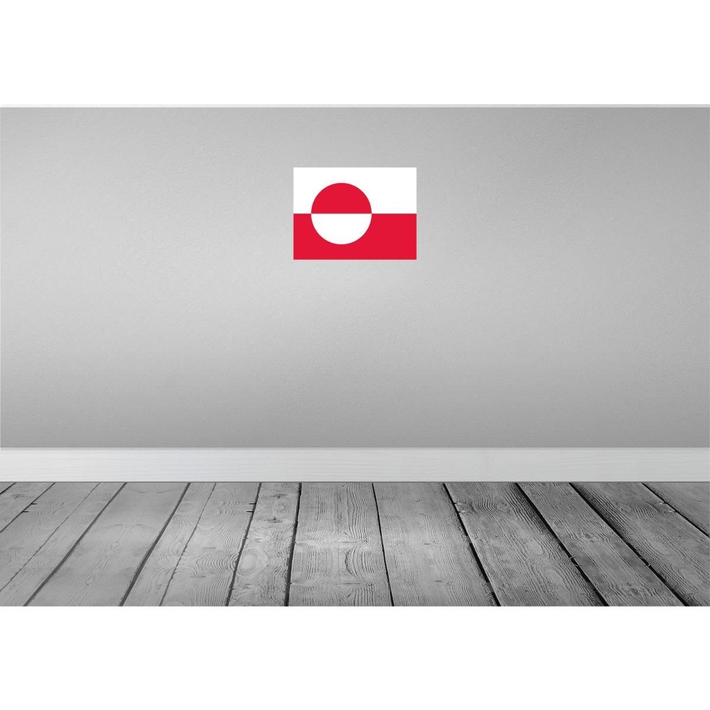 [LA-119424-H] Holzschild 30x40 cm Grönlands Greenland Flagge Fahne Wappen Bild 2