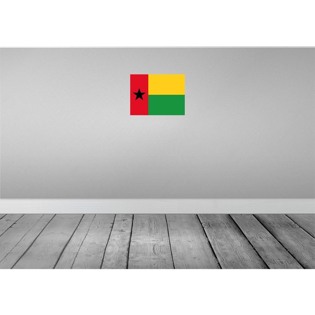 [LA-119430] Blechschild 30x40 cm Guinea-Bissaus Guinea-Bissau Flagge Fahne Wappen Bild 2