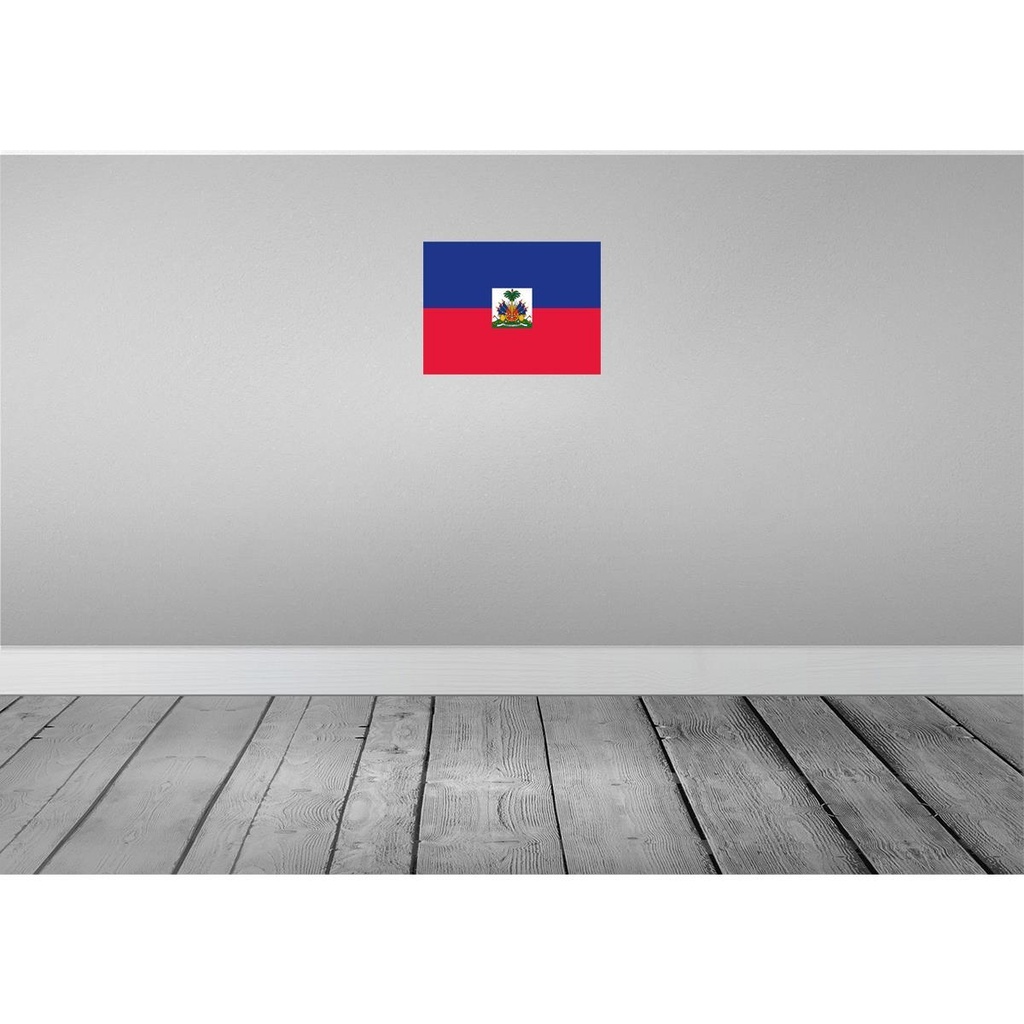 [LA-119432] Blechschild 30x40 cm Haitis Haiti Flagge Fahne Wappen Bild 2