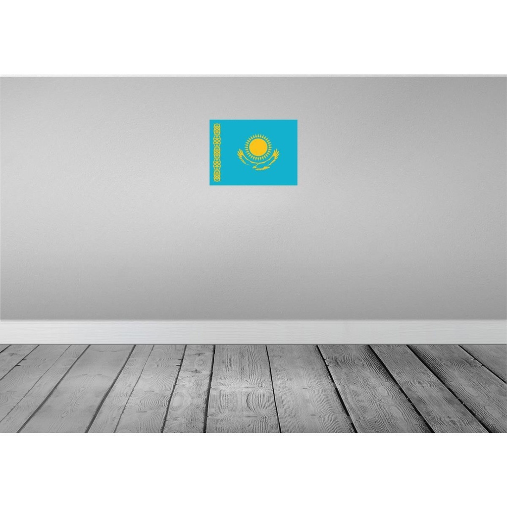 [LA-119433-H] Holzschild 30x40 cm Kasachstans Kazakhstan Flagge Fahne Wappen Bild 2