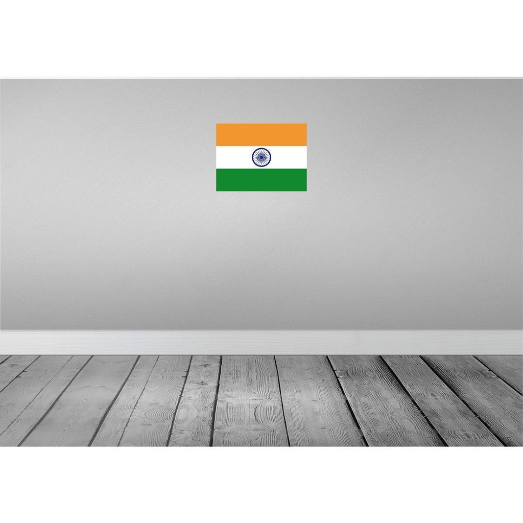 [LA-119438-H] Holzschild 30x40 cm Indiens India Flagge Fahne Wappen Bild 2