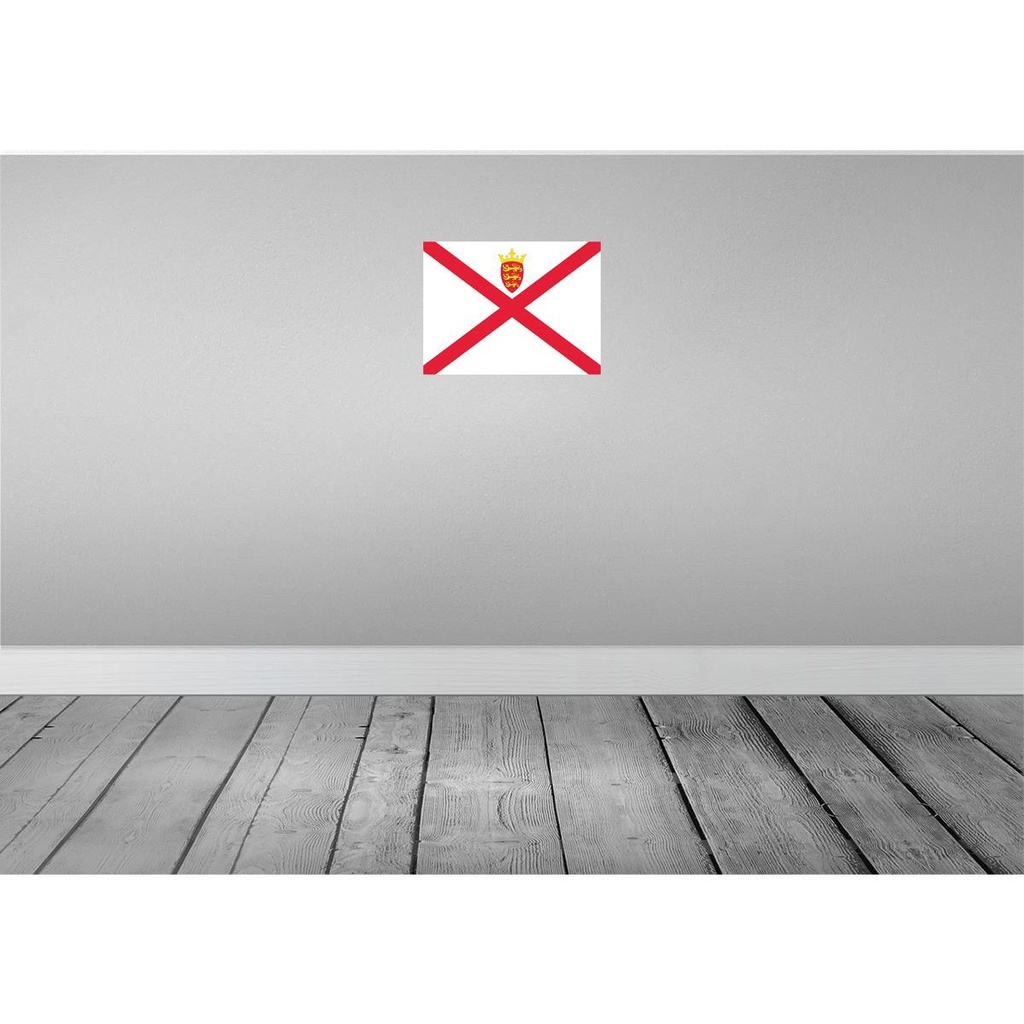 [LA-119448-H] Holzschild 30x40 cm Jerseys Jersey Flagge Fahne Wappen Bild 2