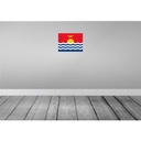 [LA-119451-H] Holzschild 30x40 cm Kiribatis Kiribati Flagge Fahne Wappen Bild 2