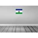 [LA-119458] Blechschild 30x40 cm Lesothos Lesotho Flagge Fahne Wappen Bild 2