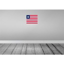 [LA-119459-H] Holzschild 30x40 cm Liberias Liberia Flagge Fahne Wappen Bild 2