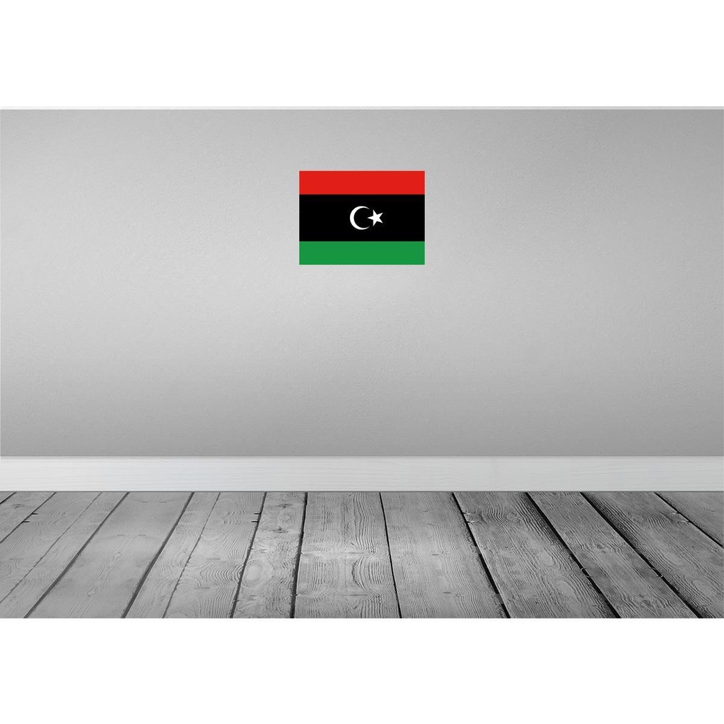 [LA-119460] Blechschild 30x40 cm Libyens Libya Flagge Fahne Wappen Bild 2