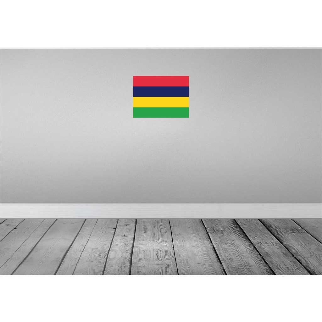 [LA-119474-H] Holzschild 30x40 cm Mauritius Flagge Fahne Wappen Bild 2