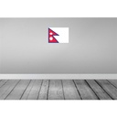[LA-119486-H] Holzschild 30x40 cm Nepals Nepal Flagge Fahne Wappen Bild 2