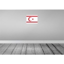 [LA-119495] Blechschild 30x40 cm Nordzypern Northern Cyprus Flagge Fahne Wappen Bild 2