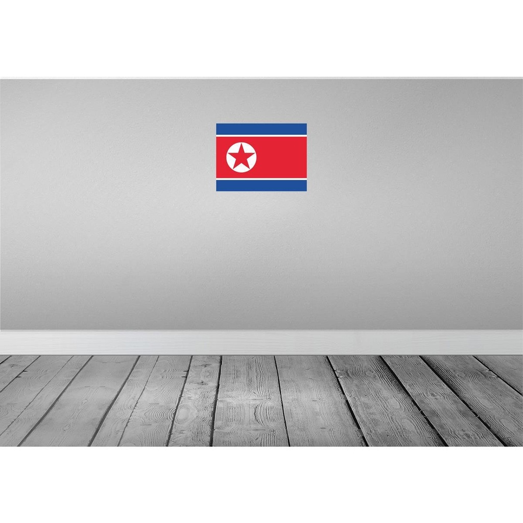 [LA-119497-H] Holzschild 30x40 cm Nordkoreas North Korea Flagge Fahne Wappen Bild 2
