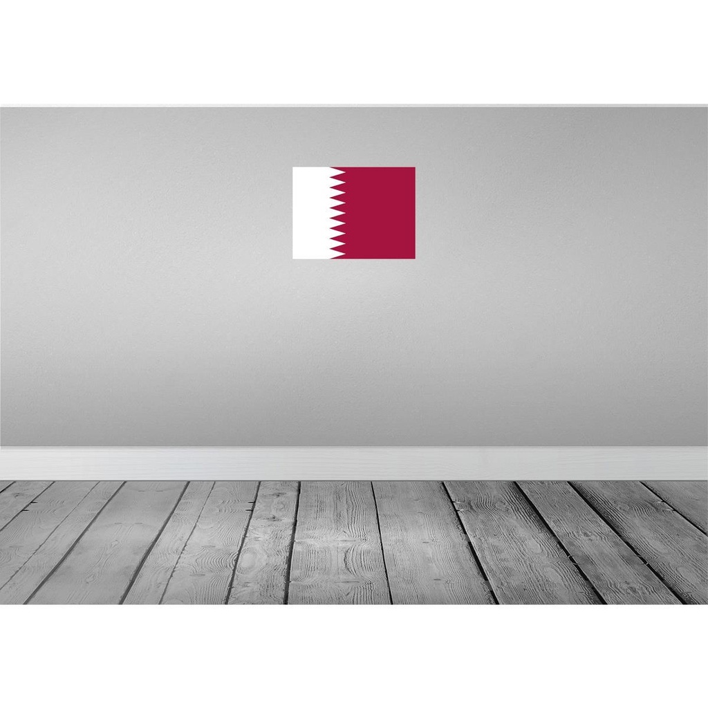 [LA-119510-H] Holzschild 30x40 cm Katars Qatar Flagge Fahne Wappen Bild 2