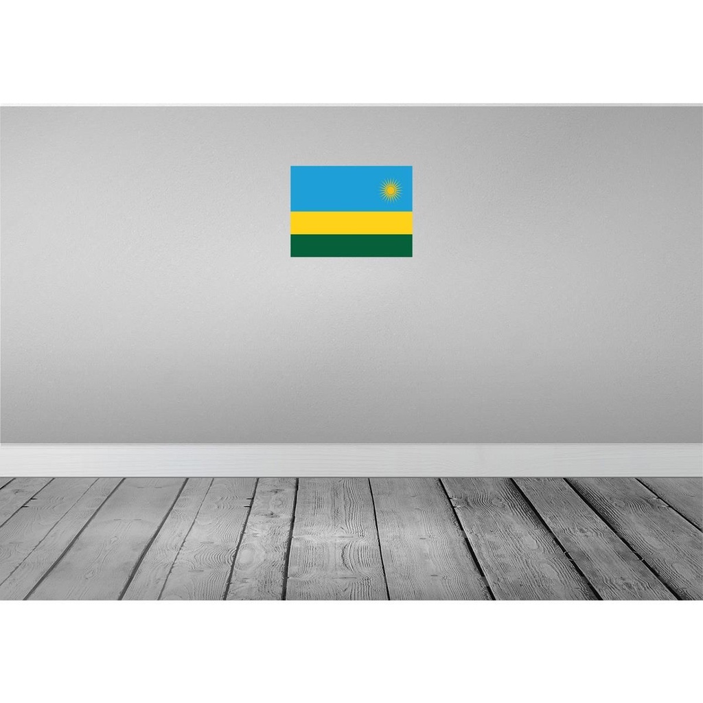 [LA-119513] Blechschild 30x40 cm Ruandas Rwanda Flagge Fahne Wappen Bild 2