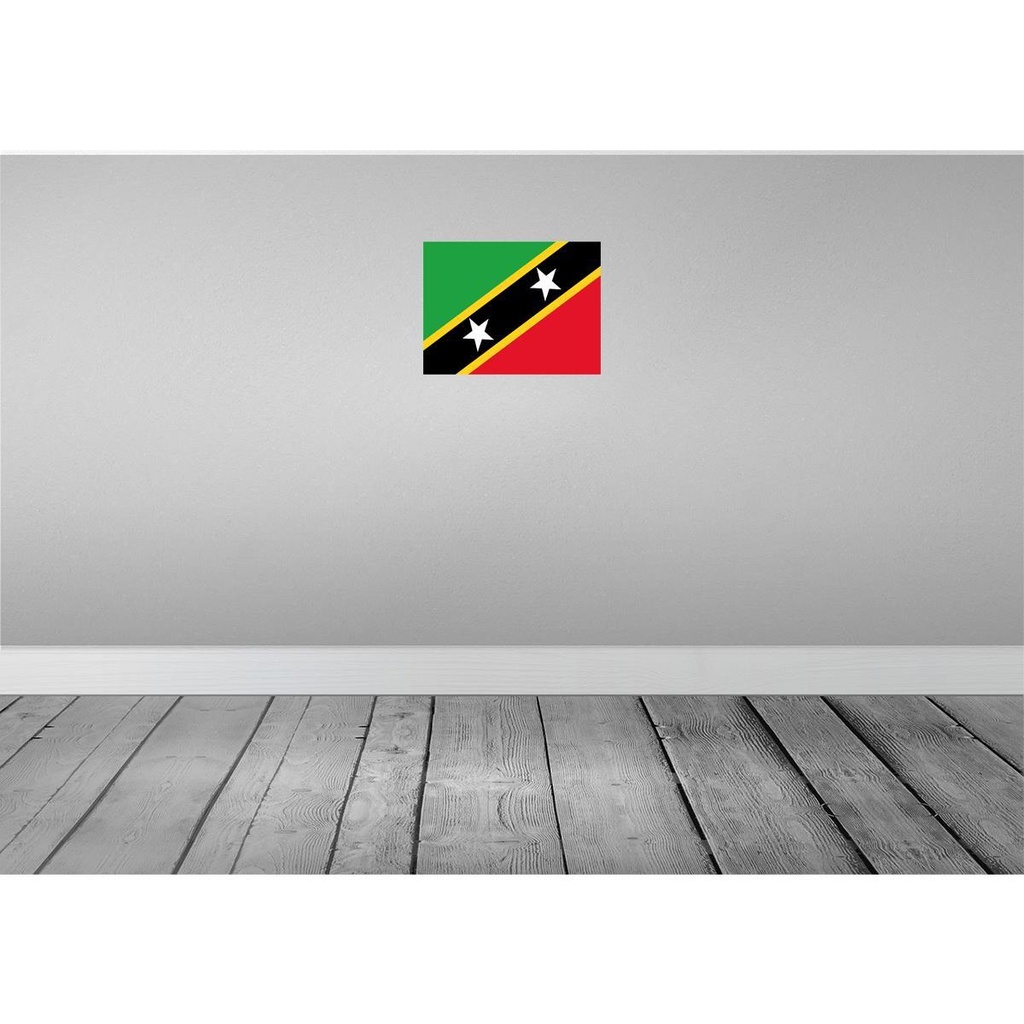 [LA-119514-H] Holzschild 30x40 cm St. Kitts und Nevis Saint Flagge Fahne Wappen Bild 2