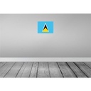 [LA-119515-H] Holzschild 30x40 cm Saint Lucias Lucia Flagge Fahne Wappen Bild 2