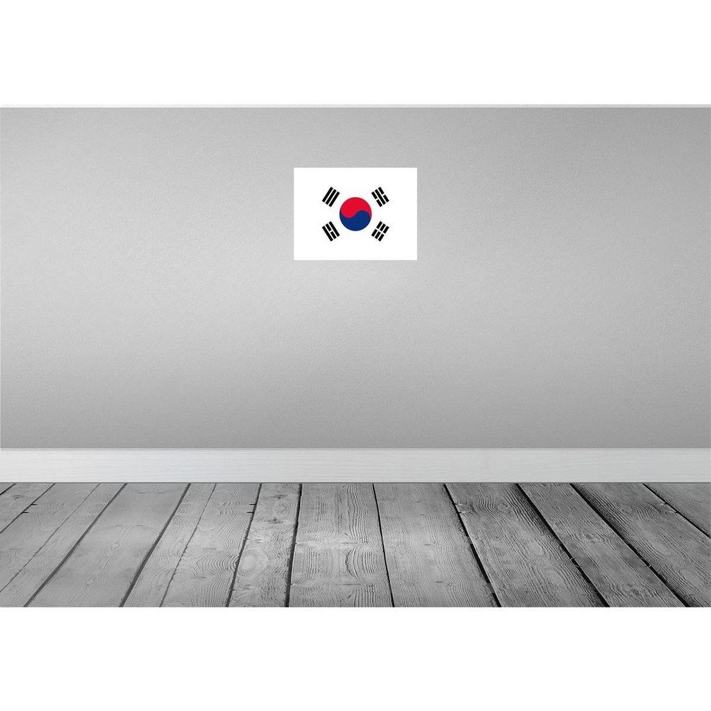 [LA-119533-H] Holzschild 30x40 cm Südkoreas South Korea Flagge Fahne Wappen Bild 2