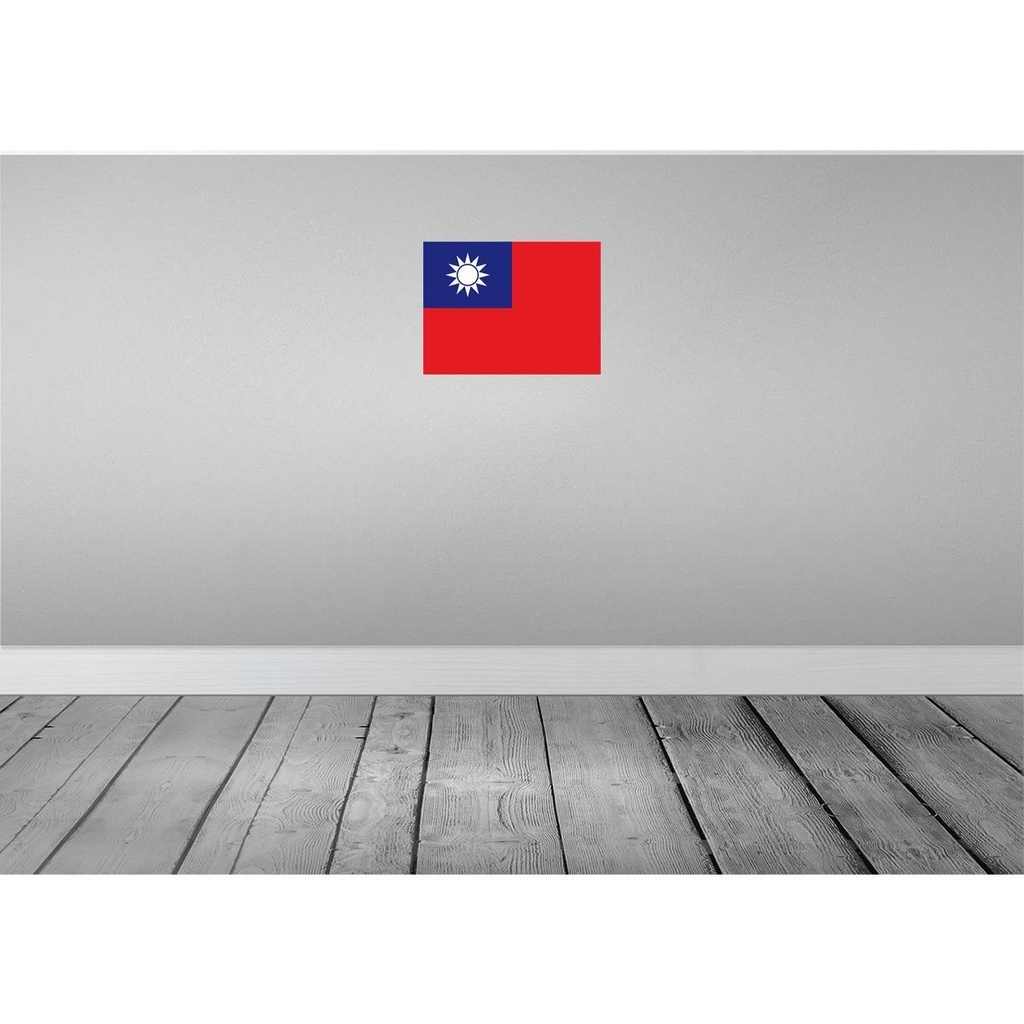 [LA-119542] Blechschild 30x40 cm China Taiwan Flagge Fahne Wappen Bild 2
