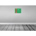 [LA-119554-H] Holzschild 30x40 cm Turkmenistans Turkmenistan Flagge Fahne Wappen Bild 2