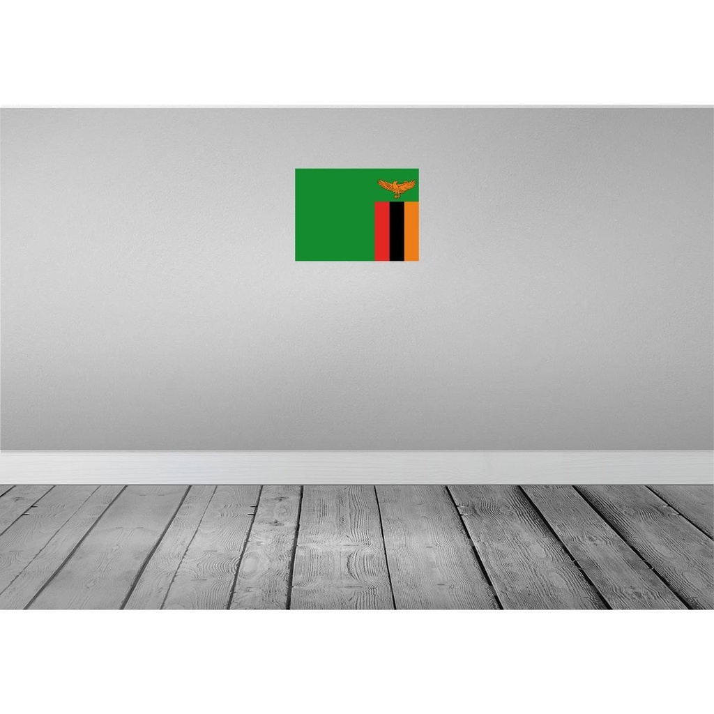 [LA-119571-H] Holzschild 30x40 cm Sambias Zambia Flagge Fahne Wappen Bild 2