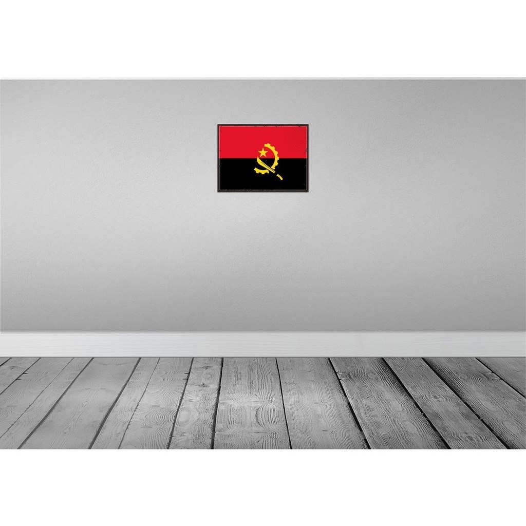 [LA-119579] Blechschild 30x40 cm Angolas Retro Angola Flagge Fahne Wappen Bild 2