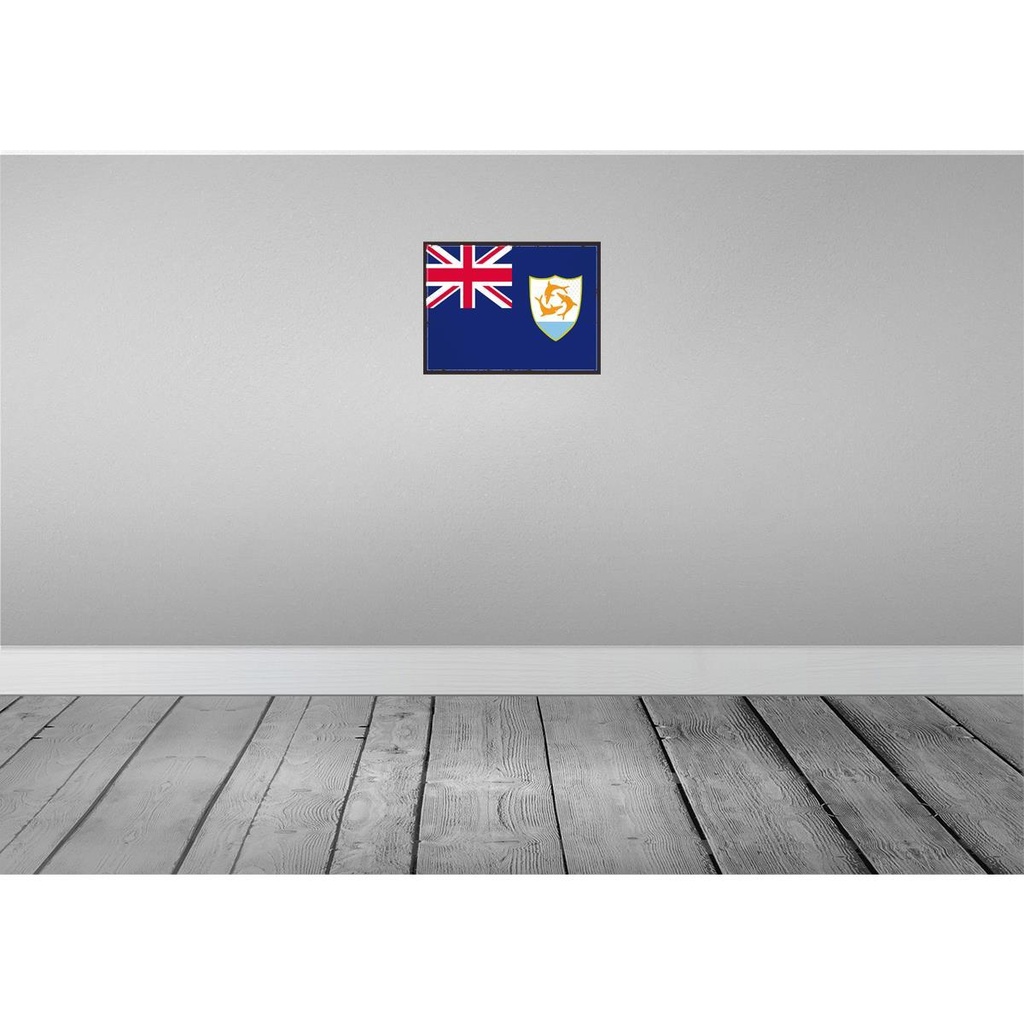 [LA-119580-H] Holzschild 30x40 cm Anguillas Retro Anguilla Flagge Fahne Wappen Bild 2