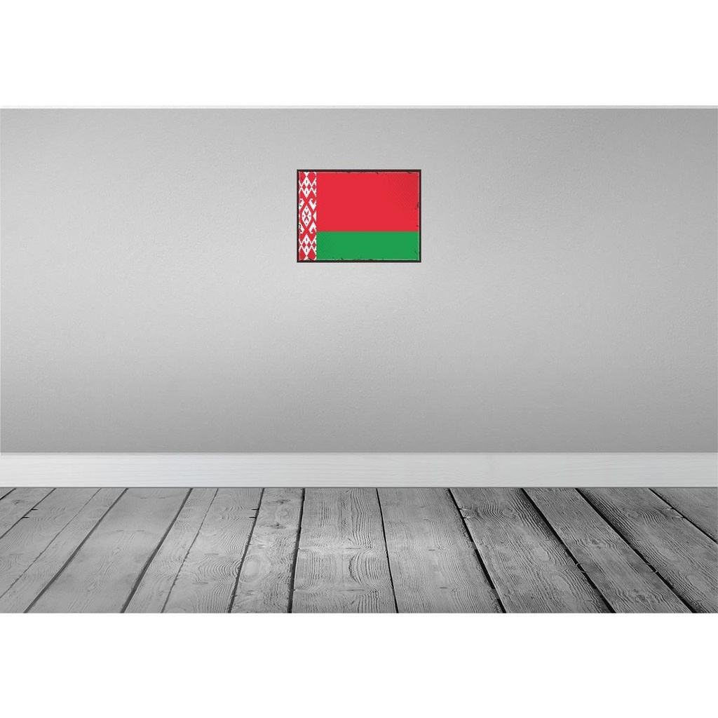 [LA-119590] Blechschild 30x40 cm Weißrussland Retro Belarus Flagge Fahne Wappen Bild 2