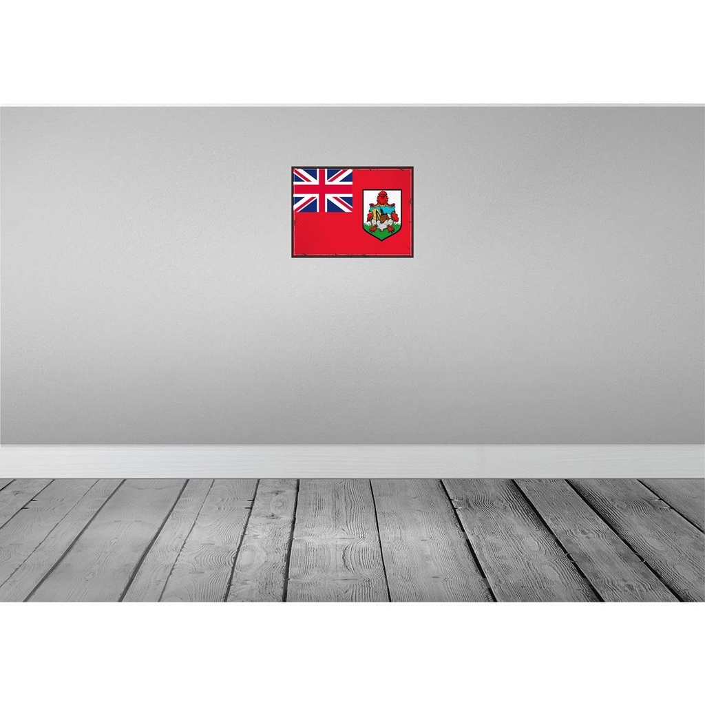 [LA-119594-H] Holzschild 30x40 cm Bermudas Retro Bermuda Flagge Fahne Wappen Bild 2